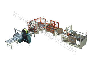 Automatic packaging and conveying line