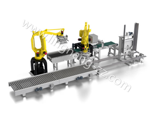 Automatic handling and palletizing line